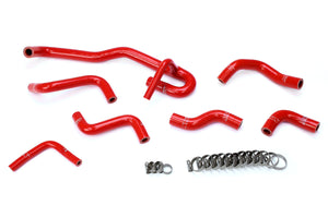 HPS Performance High Temp Reinforced Silicone Heater Coolant Hose Kit Red 57-2190-RED