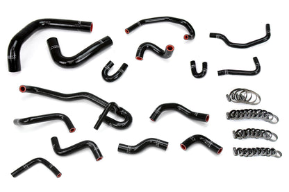 HPS Performance High Temp Reinforced Silicone Radiator and Heater Coolant Hose Kit Black 57-2191-BLK