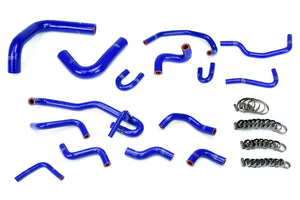 HPS Performance High Temp Reinforced Silicone Radiator and Heater Coolant Hose Kit Blue 57-2191-BLUE