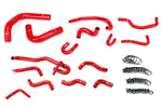 HPS Performance High Temp Reinforced Silicone Radiator and Heater Coolant Hose Kit Red 57-2191-RED