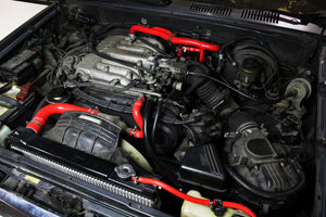 HPS Performance High Temp Reinforced Silicone Radiator and Heater Coolant Hose Kit, Red, 57-2191-RED