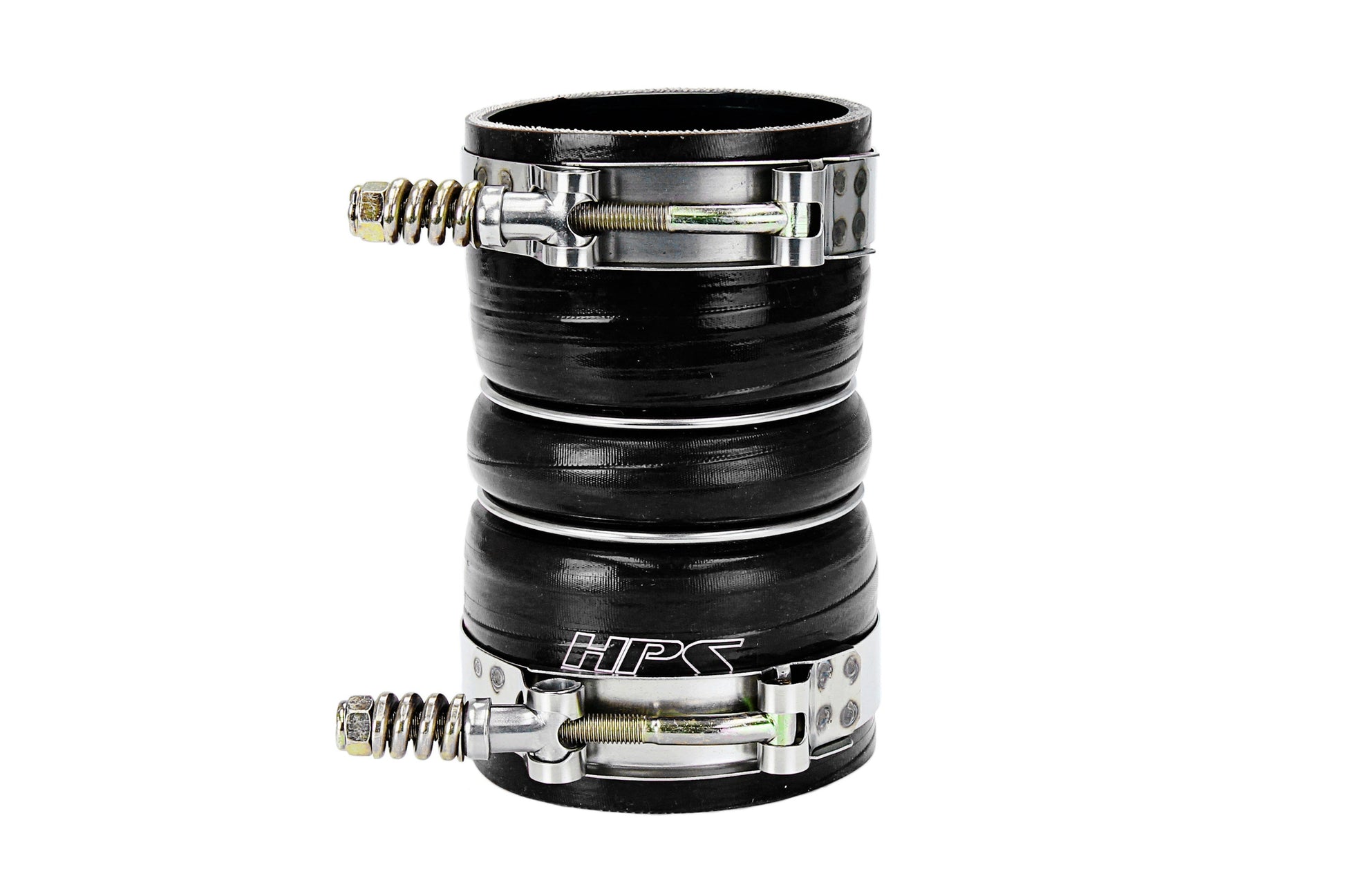 HPS Silicone Intercooler Boot Hose with Clamps Black 57-2226-BLK replace OEM part # 6C34-6C640-BA 6C3Z-6C640-B 8C3Z-6W651-A 6C3Z-6C640-B 3C34-6C640-CA