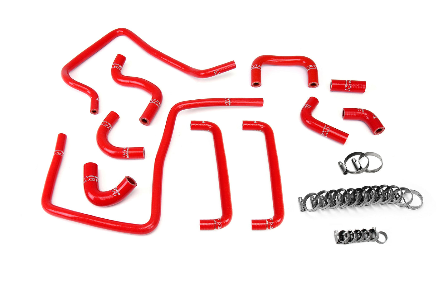 HPS Performance High Temp Reinforced Silicone Ancillary Coolant Hose Kit Red 57-2266-RED