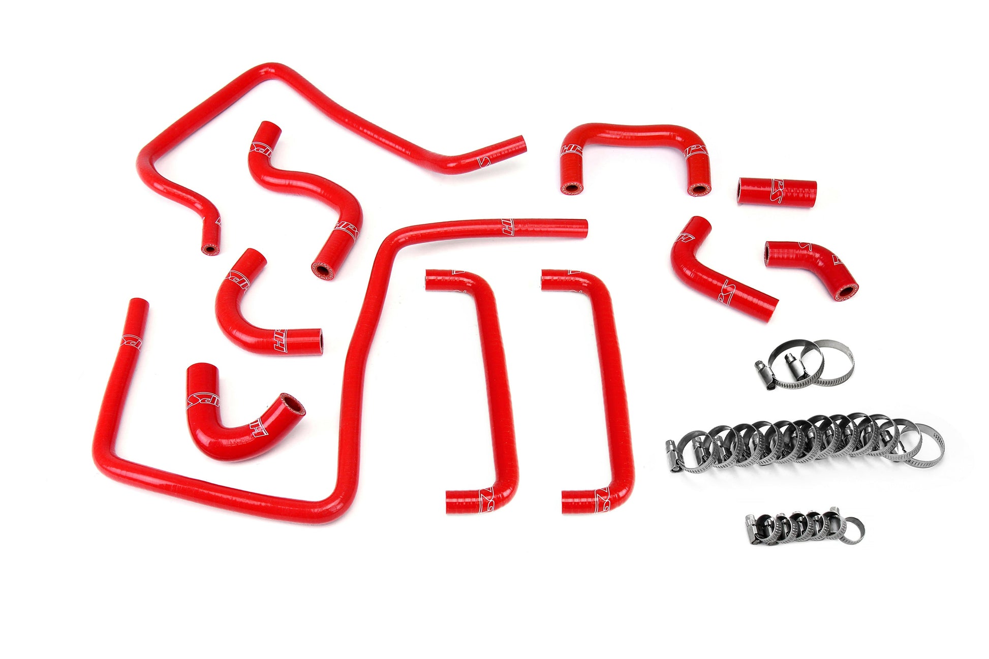 HPS Performance High Temp Reinforced Silicone Ancillary Coolant Hose Kit Red 57-2266-RED