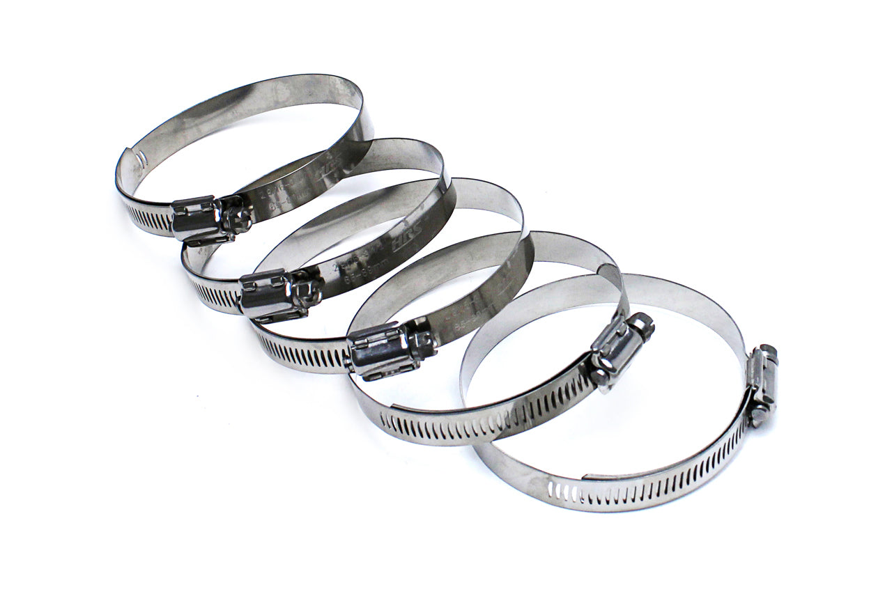 HPS Stainless Steel Worm Gear Liner Clamp Size 72 5pc Pack 4-1/8" - 5" (105mm-127mm)