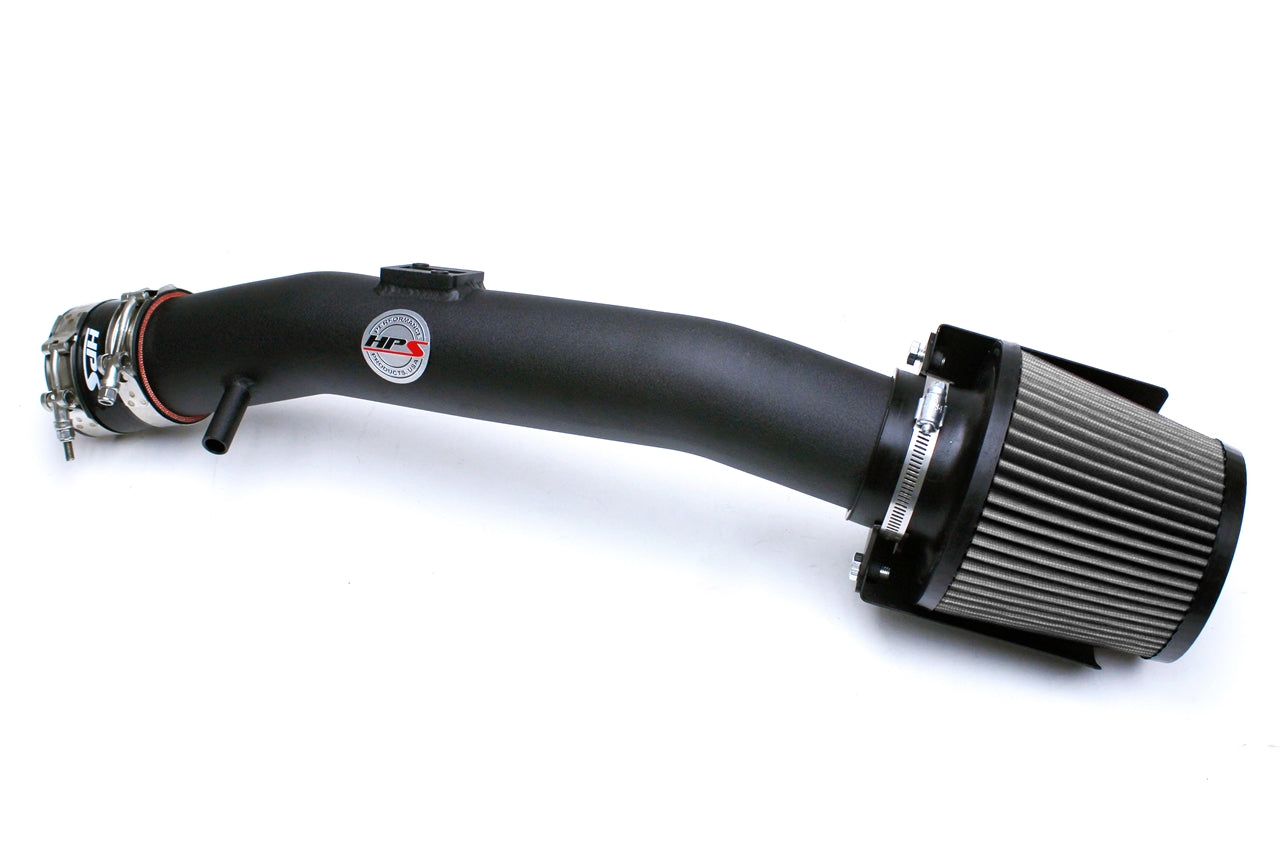 HPS Wrinkle Black Shortram Air Intake Kit 2004-2008 Nissan Maxima V6 3.5L, Includes Heat Shield