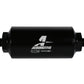 Aeromotive In-Line Filter - (AN-6 Male) 10 Micron Fabric Element Bright Dip Black Finish