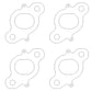 Cometic Nissan CA18 DET .030 inch DOHC Exhaust Gasket (4 pcs per Kit)