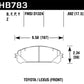 Hawk 08-16 Toyota Highlander LTS Street Front Brake Pads