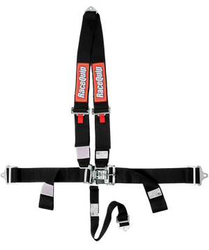 RaceQuip Black L & L V4pt Seat Belt
