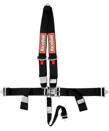 RaceQuip Black L & L V4pt Seat Belt