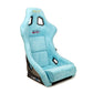 NRG FRP Bucket Seat ULTRA Edition W/ Grey Pearlized Back / Teal Microfiber Material - Large