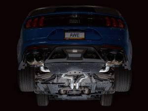 AWE Tuning 21-23 Ford Mustang Mach 1 SwitchPath Cat Back Exhaust w/ Quad Diamond Black Tips
