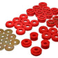 Energy Suspension Chevrolet 4 door Red Body Mounts (Recommended for Police/Taxi/Race)