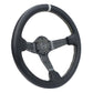 NRG Carbon Fiber Steering Wheel (350mm) Silver Carbon Fiber Center - Silver Stitching & Center Mark