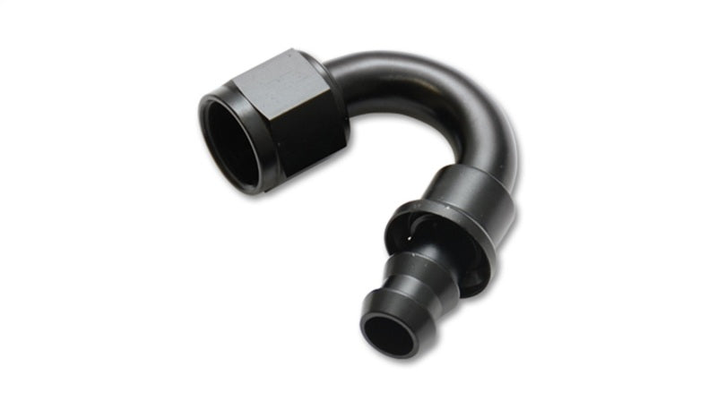 Vibrant -8AN Push-On 150 Deg Hose End Fitting - Aluminum