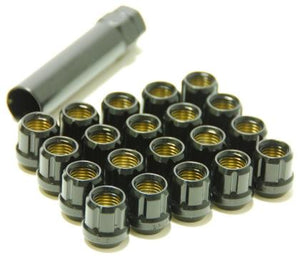 Muteki Open End Lug Nuts - Deep Black 12x1.25