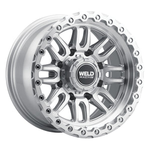Weld Off-Road Swift 17x9in - 8x165.1 BP - ET-12 - 125.1mm CB - Gloss Silver Machined Wheel & Ring
