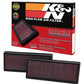 K&N Replacement Air Filter 12.563in O/S Length x 5.25in O/S Width x 1.625in H (Inc 2 Filters)