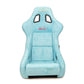 NRG FRP Bucket Seat ULTRA Edition W/ Grey Pearlized Back / Teal Microfiber Material - Large