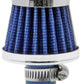 K&N 2in Base OD x .375in Flange ID x 1.75in H Rubber Base Crankcase Vent Filter - Blue