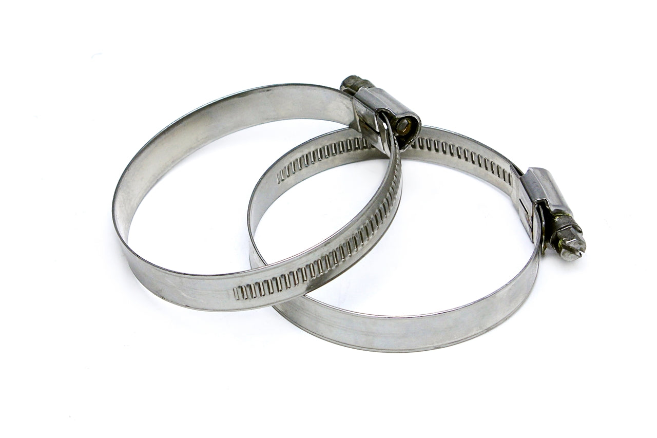 HPS Stainless Steel Embossed Hose Clamps Size 60 2pcs Pack 3-1/2" - 4-5/16" (90mm-110mm)