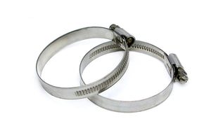 HPS Stainless Steel Embossed Hose Clamps Size 28 2pc Pack 1-9/16" - 2-1/4" (40mm-57mm)