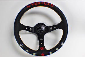 Vertex 7 Star Steering Wheel (Red/Blue)