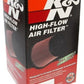 K&N Universal ChromeRound Tapered Air Filter 3in Flange ID / 6in Base OD / 4.5in Top OD / 8in Height