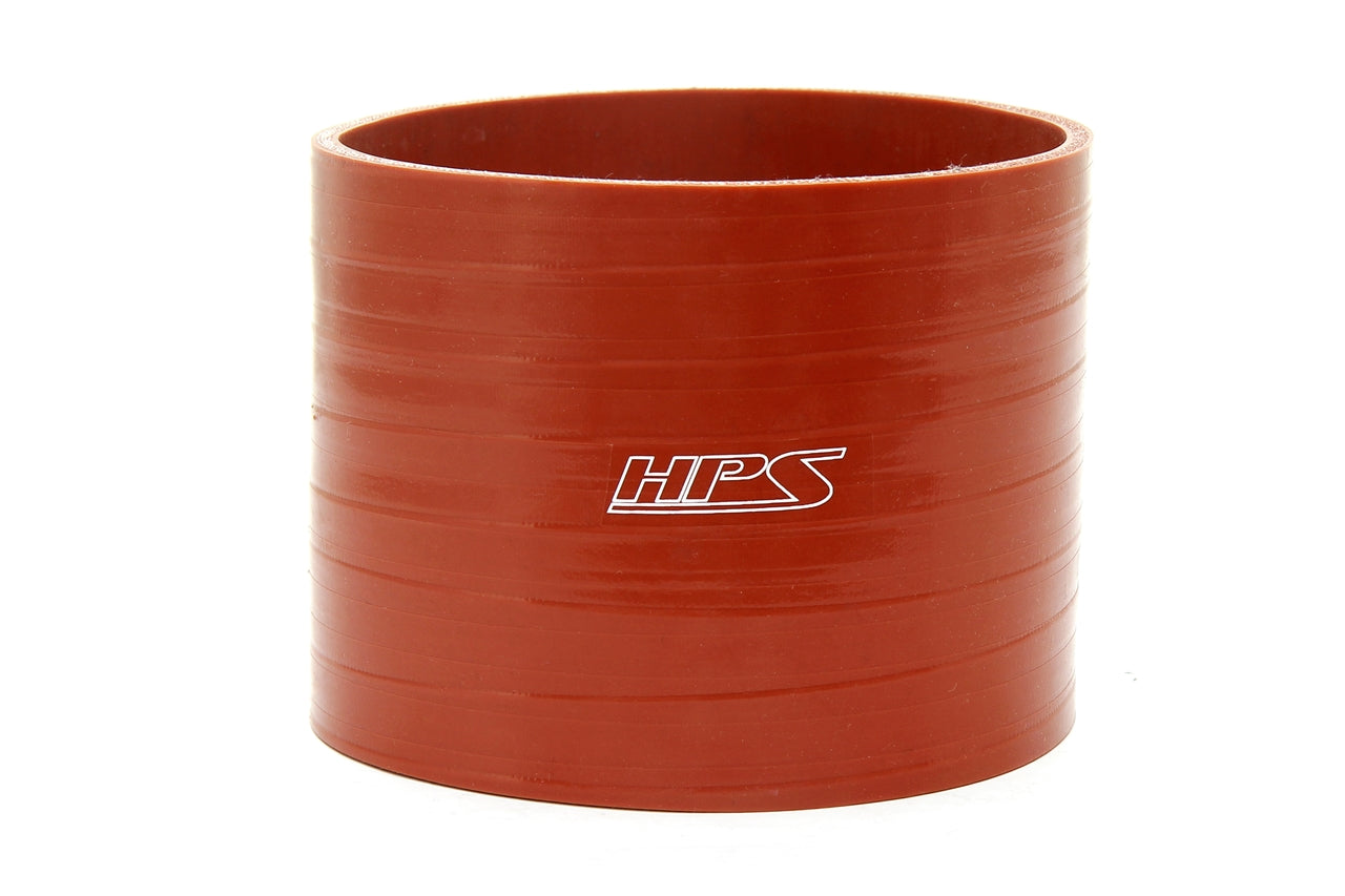 HPS 3.5" ID , 4" Long High Temp 4-ply Aramid Reinforced Silicone Straight Coupler Hose Orange (89mm ID , 102mm Length)