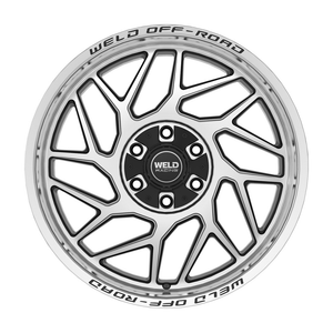 Weld Fulcrum 20x12 / 5x127 / 4.75 BS / 87.1 HB - Gloss Black Machined - Non-BL Wheel