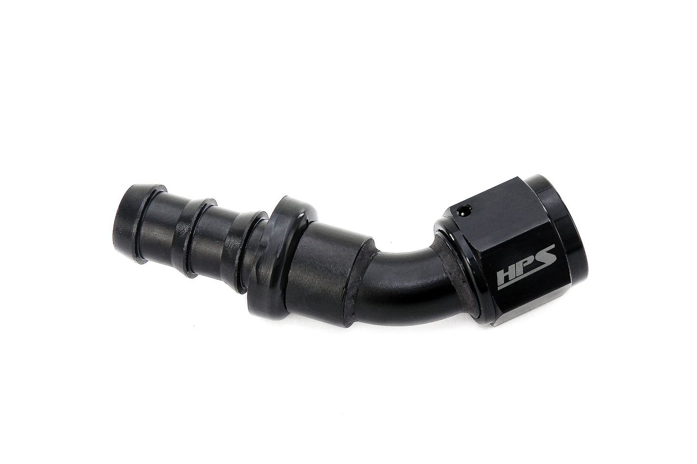 HPS Performance -8 30 Degree Push-On Aluminum Hose End