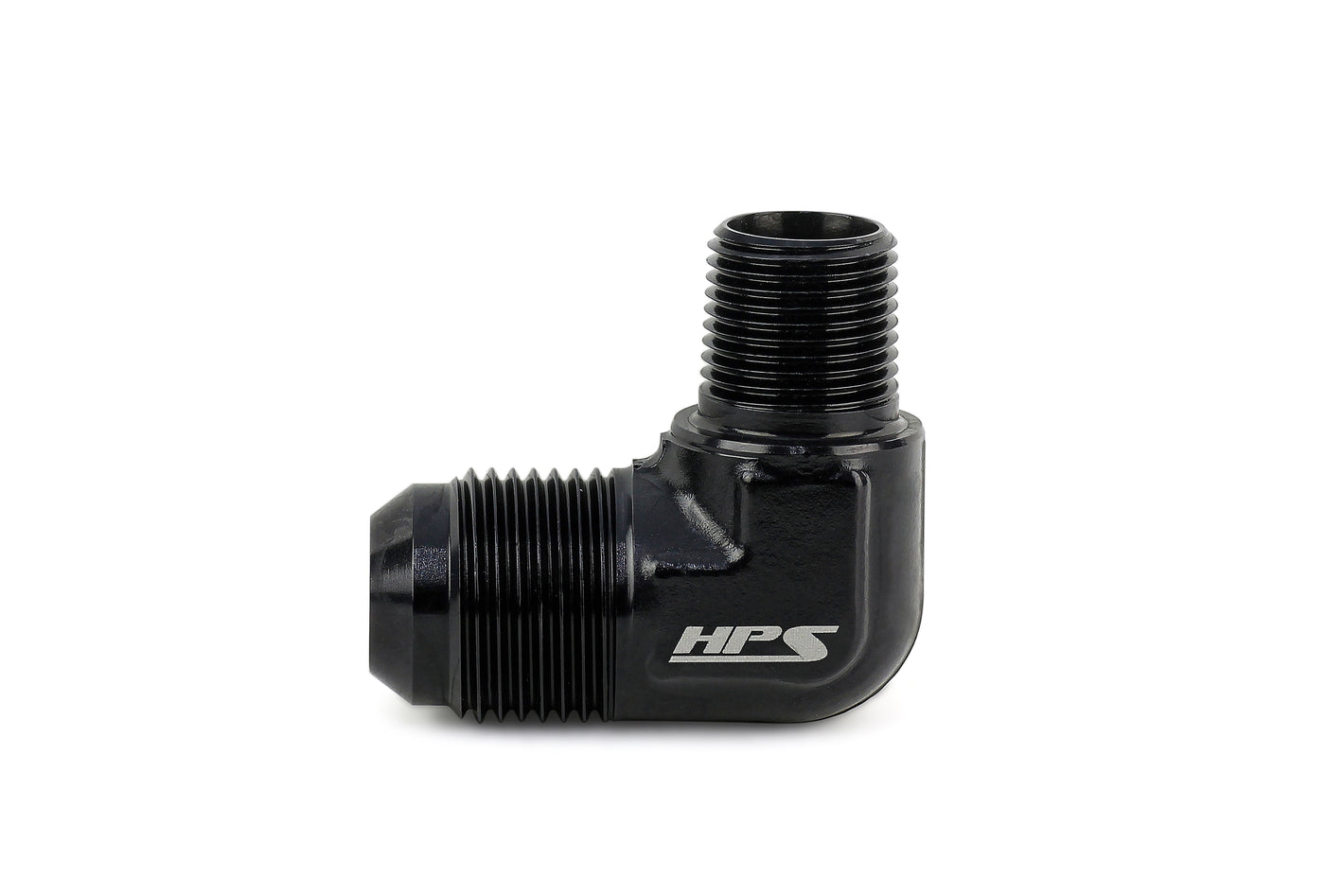 HPS Performance -8 to 3/8 NPT 90 Degree Aluminum Adapter