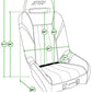 PRP GT/S.E. Suspension Seats Kit for Honda Talon (Pair) - Black