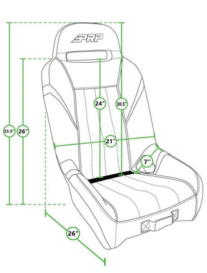 PRP GT/S.E. Suspension Seats Kit for Can-Am Maverick X3 (Pair) - Black & Gray