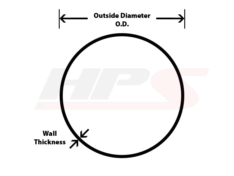 HPS 2-3/8" OD 6061 Aluminum Straight Pipe Tubing 16 Gauge x 2 Feet Long