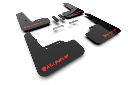 Rally Armor Black UR Mud Flap Altered Font Red Logo 2022-2024 Subaru WRX