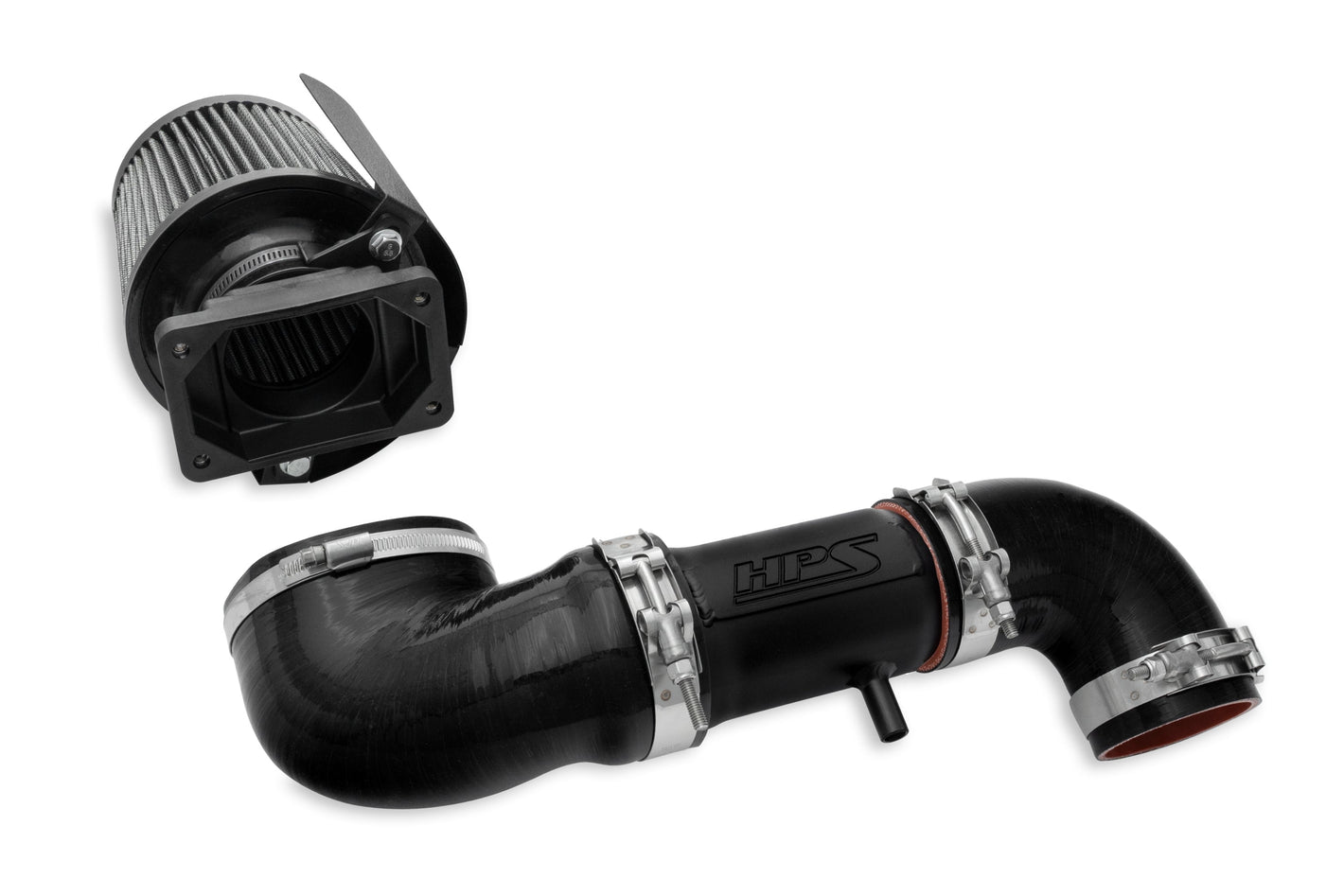 HPS Performance Air Intake Kit with Heat Shield Black 827-151WB