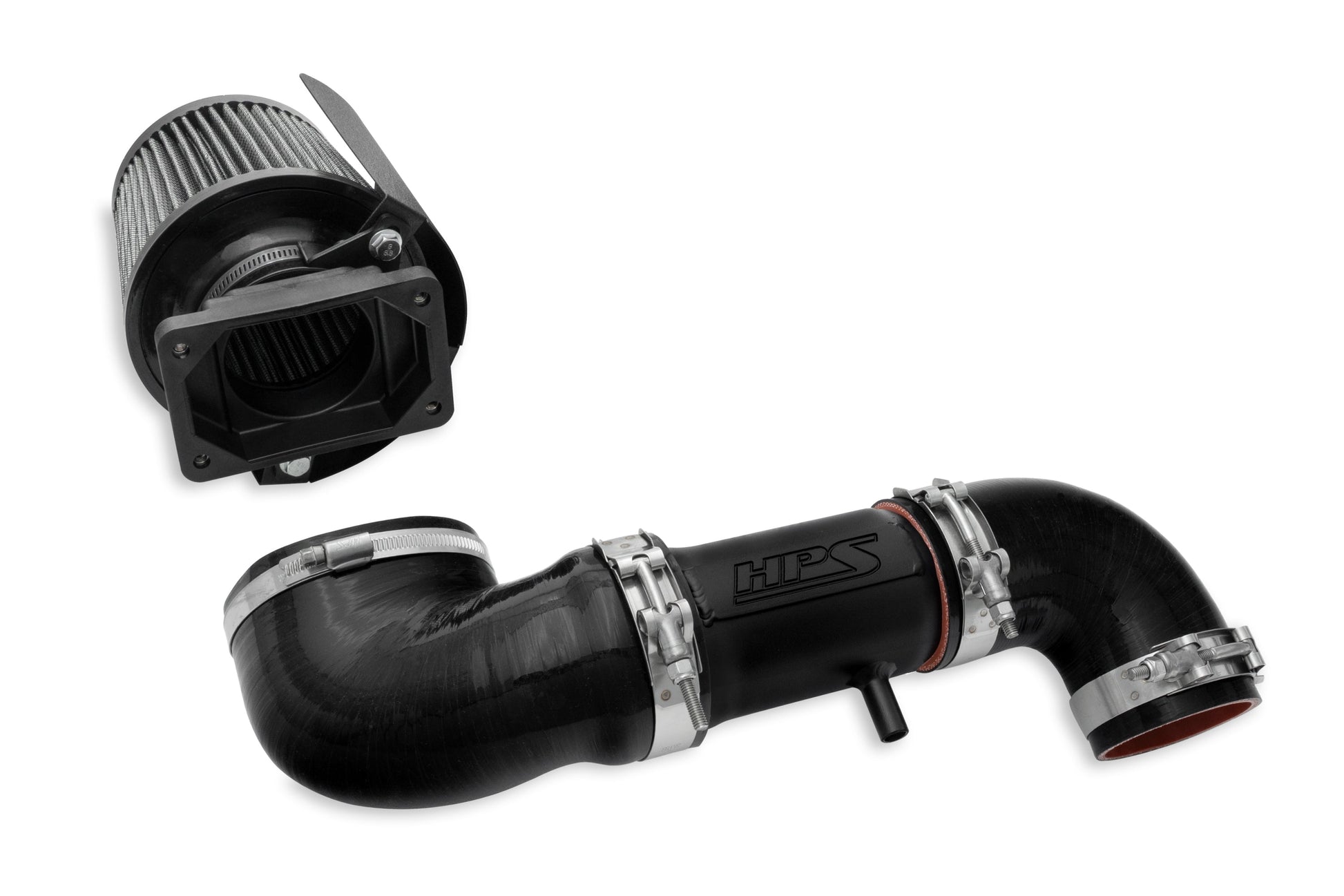 HPS Performance Air Intake Kit with Heat Shield Black 827-151WB