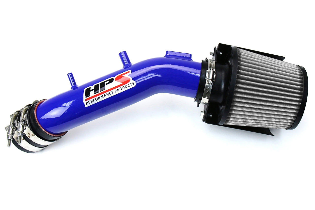 HPS Performance Air Intake Kit with Heat Shield Blue 827-173BL