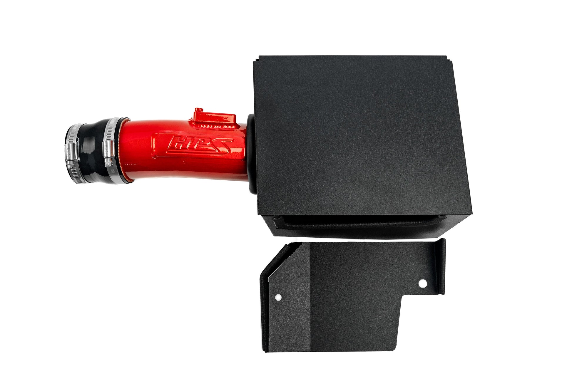 HPS Performance Air Intake Kit with Heat Shield Red 827-406R