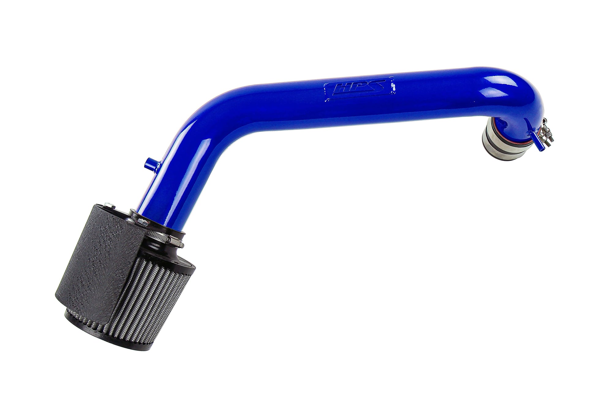 HPS Performance Air Intake Kit with Heat Shield Blue 827-408BL