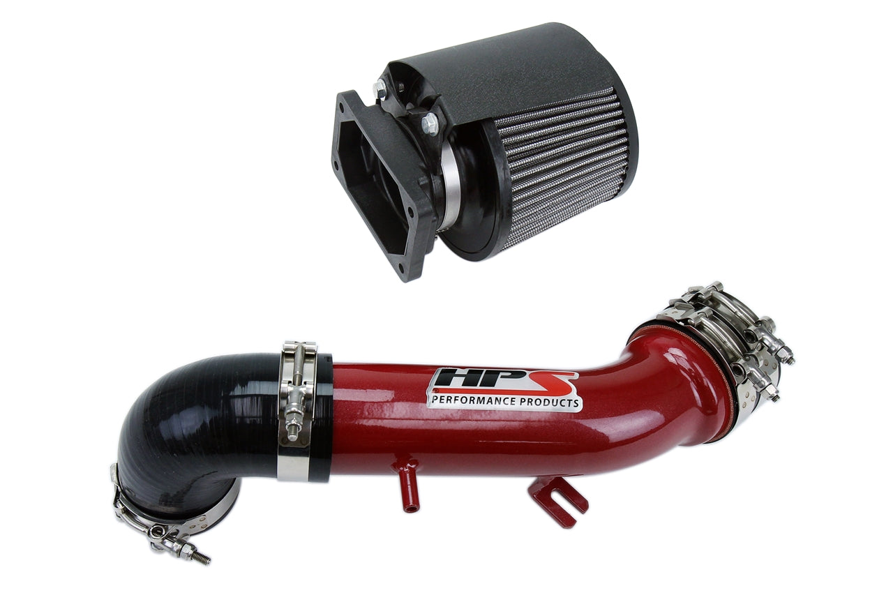 HPS Performance Air Intake Kit with Heat Shield Red 827-423R