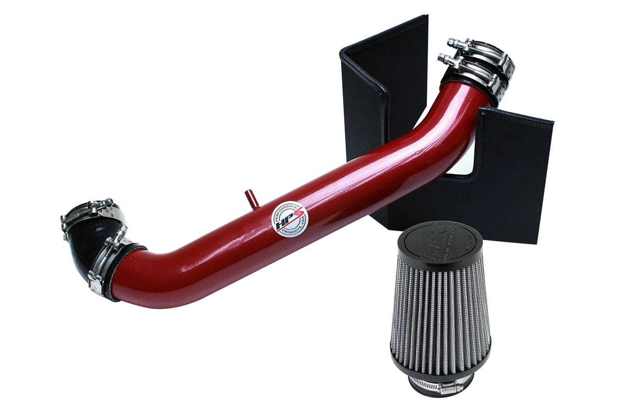 HPS Performance Air Intake Kit with Heat Shield Red 827-537R