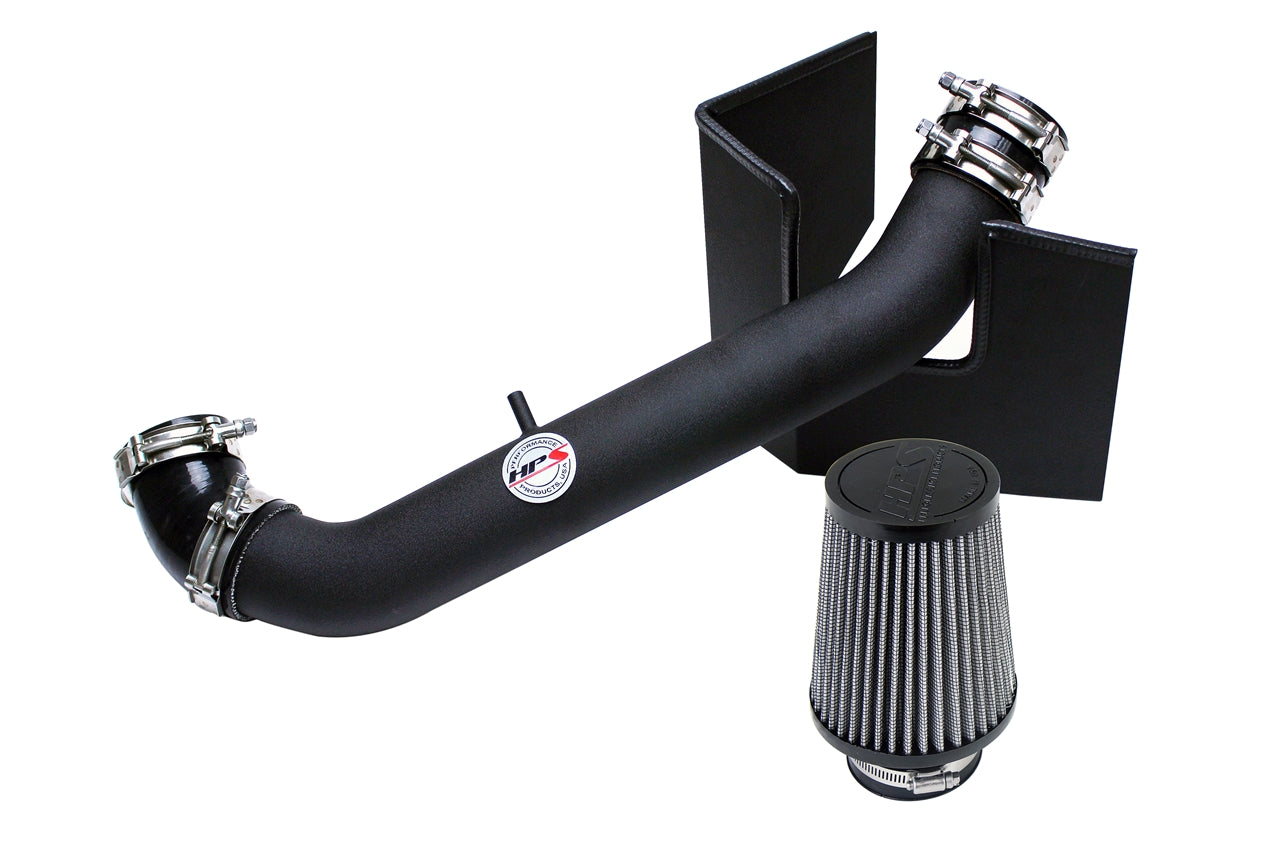 HPS Performance Air Intake Kit with Heat Shield Black 827-537WB