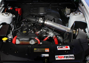 HPS Performance Air Intake Kit with Heat Shield, Red, 827-561R