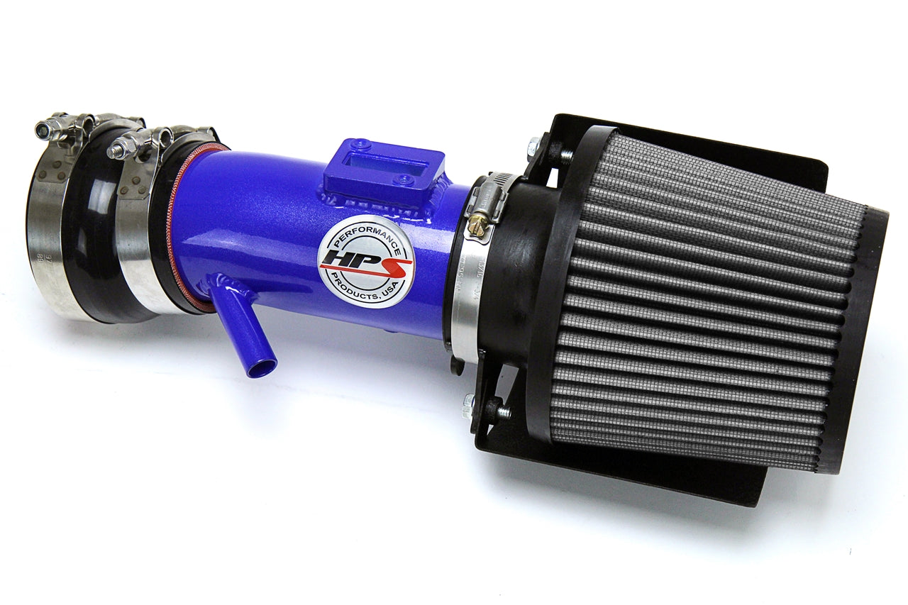 HPS Performance Air Intake Kit with Heat Shield Blue 827-572BL