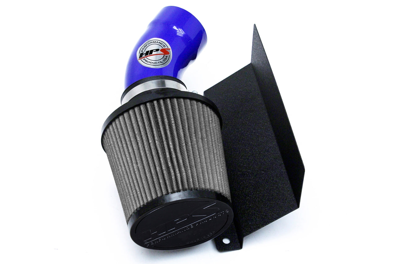 HPS Performance Air Intake Kit with Heat Shield Blue 827-574BL