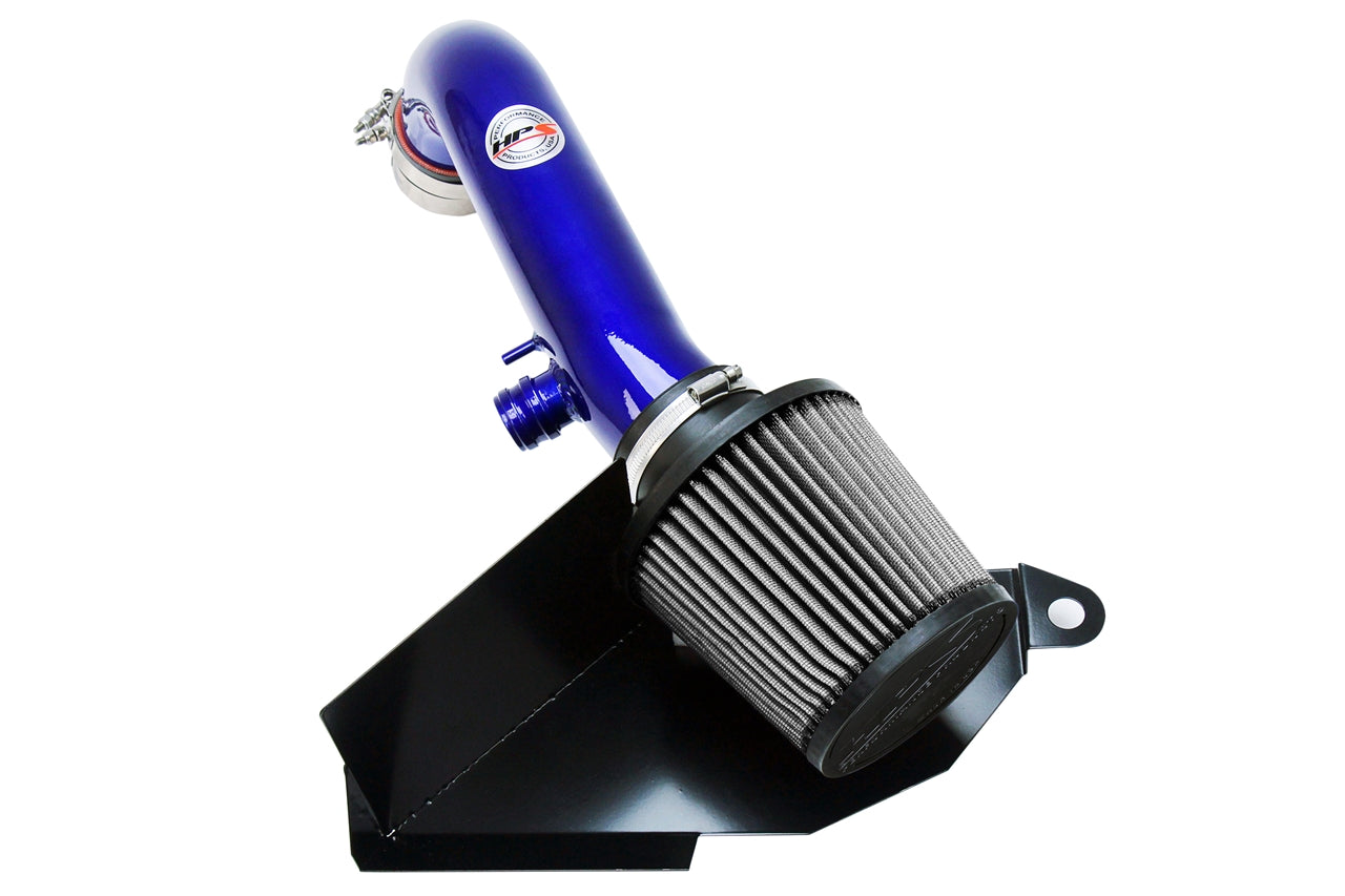 HPS Performance Air Intake Kit with Heat Shield Blue 827-577BL