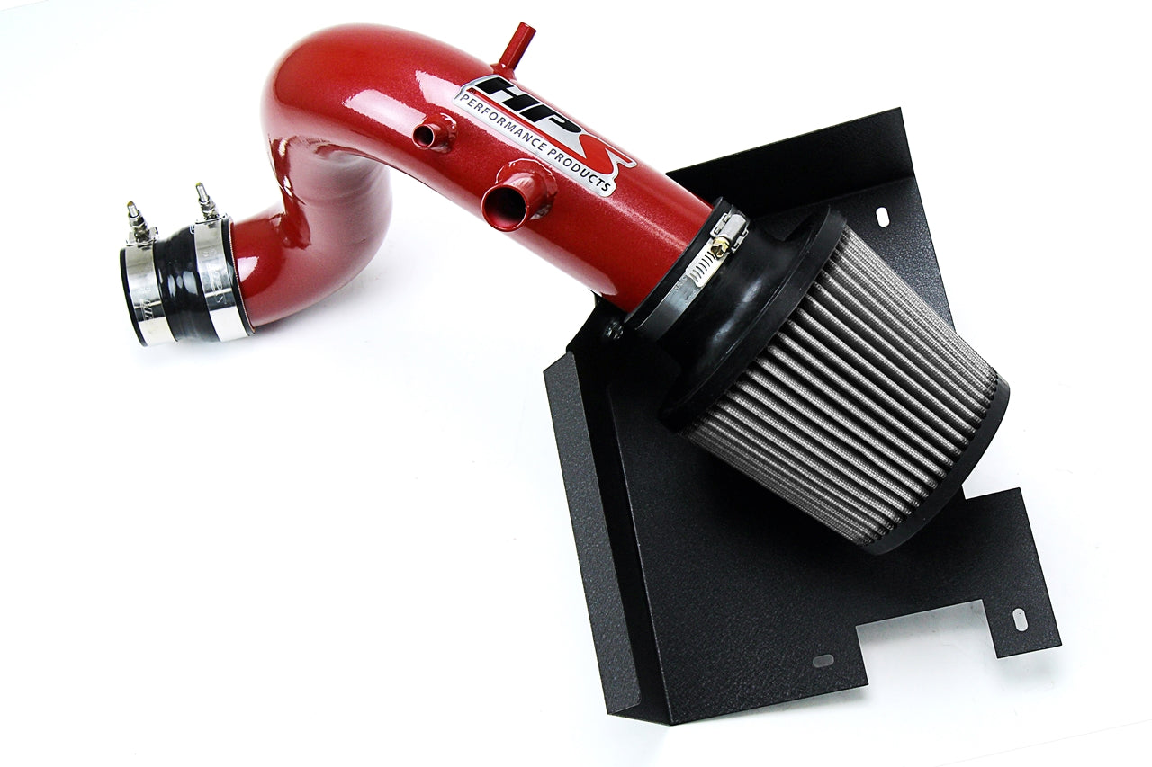 HPS Performance Air Intake Kit with Heat Shield Red 827-587R